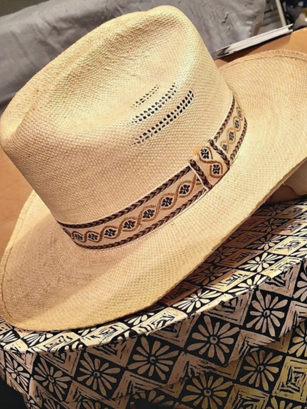 John B. Stetson Open Road Western Hat Beige Size 7